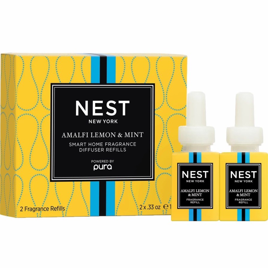 Home Decor * | Deals Nest New York Amalfi Lemon And Mint Refill Duo For Pura Diffuser