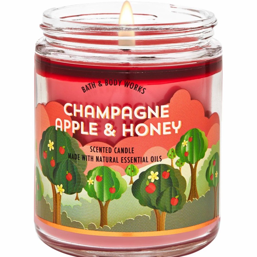 Home Decor * | Coupon Bath & Body Works Road Trip Novelty Champagne Apple & Honey Single Wick Candle