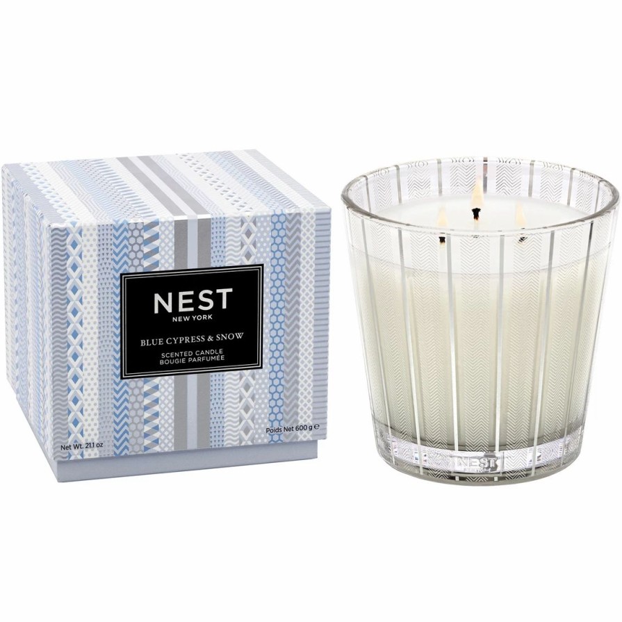 Home Decor * | Flash Sale Nest Fragrances Nest New York Blue Cypress And Snow 3 Wick Candle