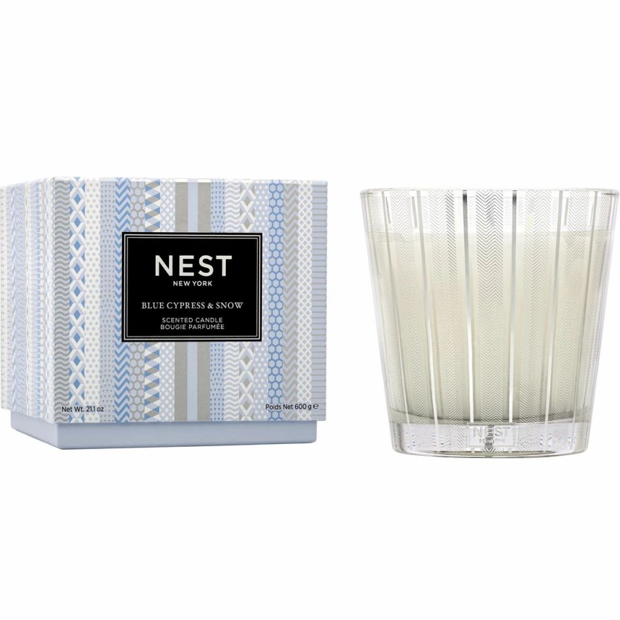 Home Decor * | Flash Sale Nest Fragrances Nest New York Blue Cypress And Snow 3 Wick Candle