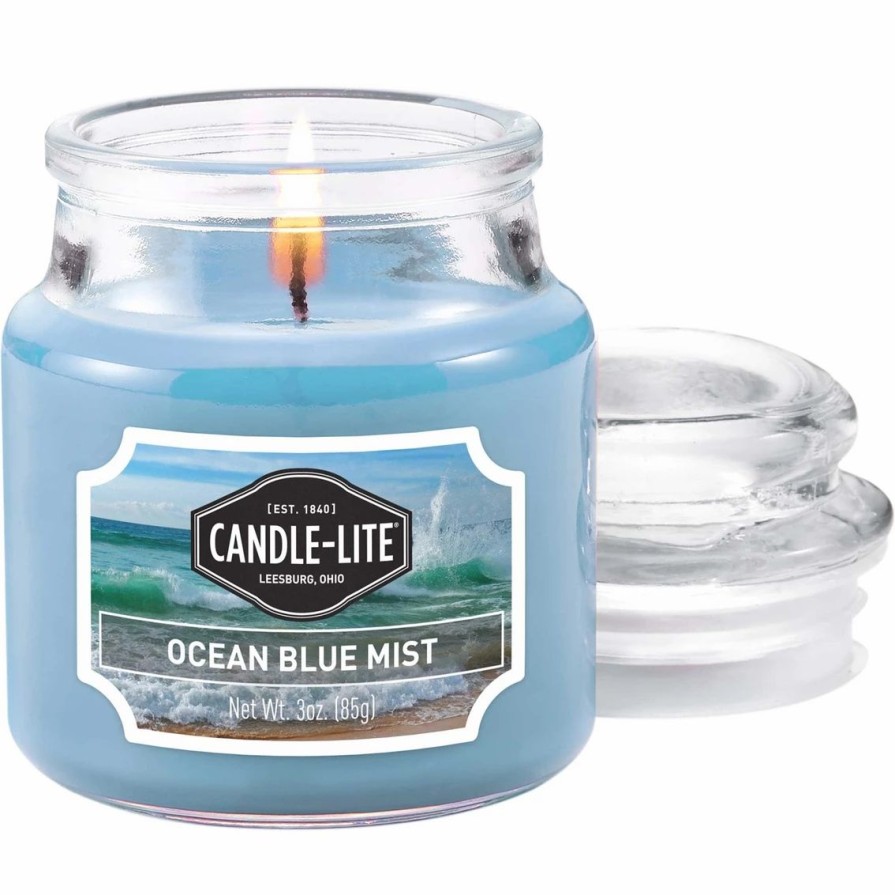 Home Decor * | New Candle-Lite Ocean Blue Mist 3 Oz. Jar Candle