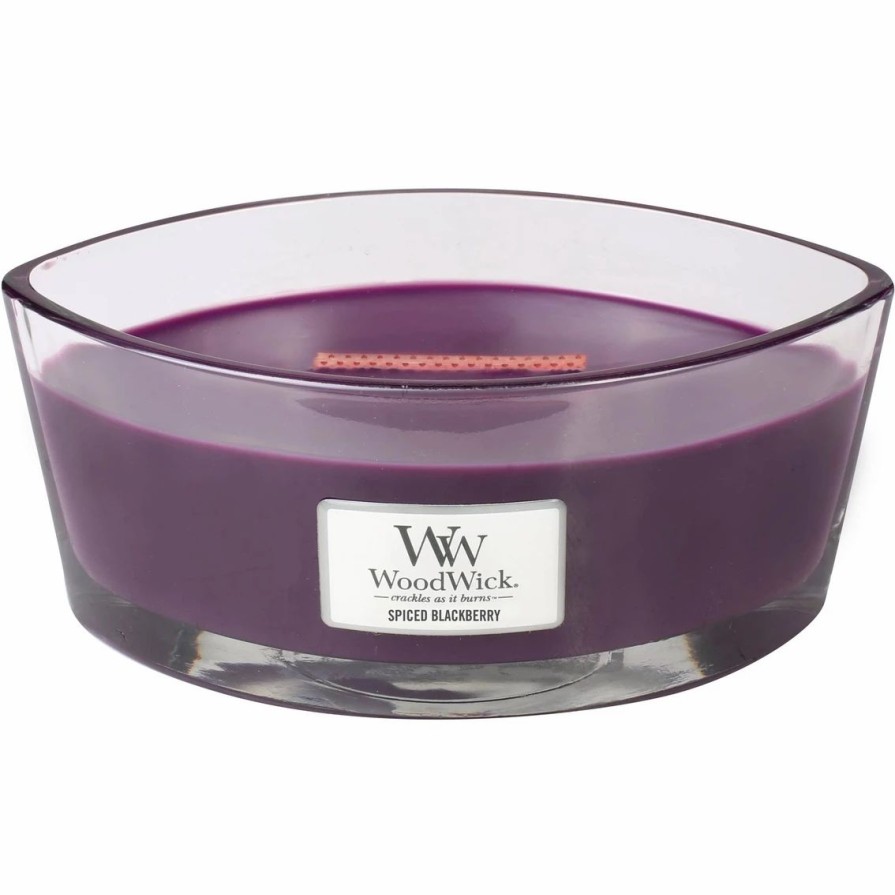 Home Decor * | Budget Woodwick Spiced Blackberry Ellipse Candle