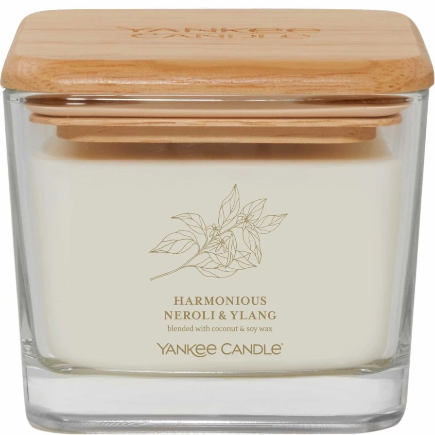 Home Decor * | Budget Yankee Candle Harmonious Neroli And Ylang Medium Well Living 3 Wick Square Candle