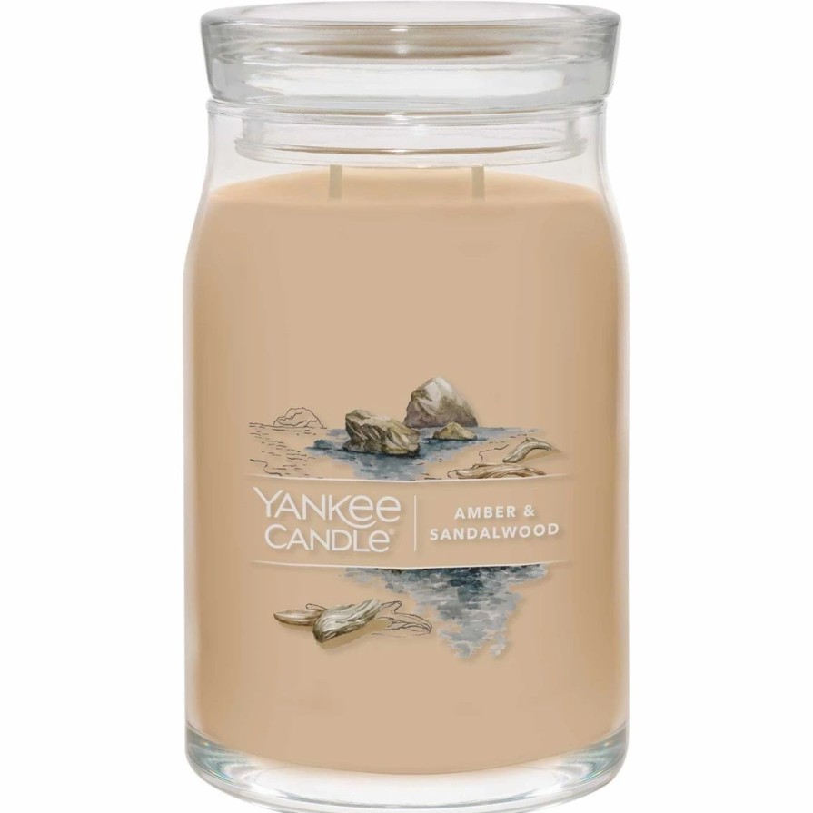 Home Decor * | Top 10 Yankee Candle Amber And Sandalwood Signature Large Jar Candle