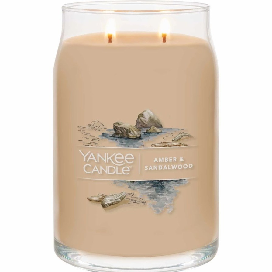 Home Decor * | Top 10 Yankee Candle Amber And Sandalwood Signature Large Jar Candle