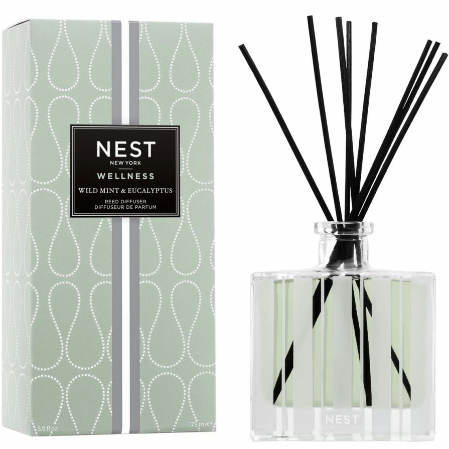 Home Decor * | Best Reviews Of Nest New York Nest Fragrances Wild Mint And Eucalyptus Reed Diffuser