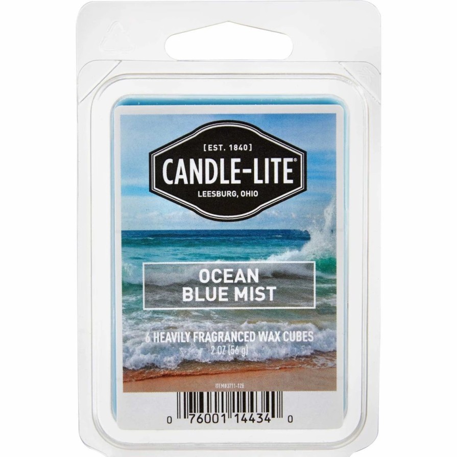 Home Decor * | Promo Candle-Lite Ocean Blue Mist Wax Cubes 6 Pk.