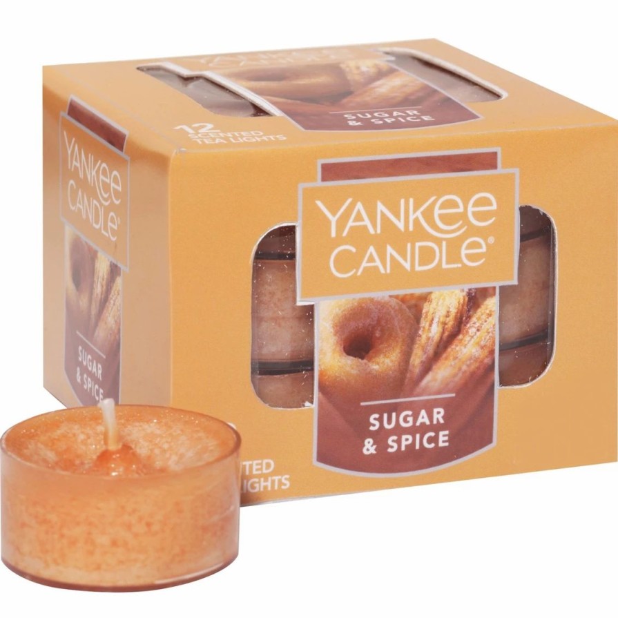 Home Decor * | Buy Yankee Candle Sugar & Spice Tea Light Candle