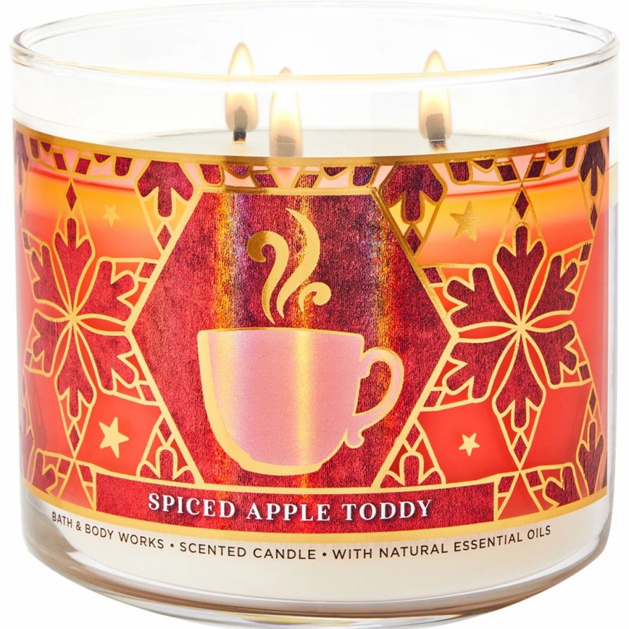 Home Decor * | Promo Bath & Body Works Spiced Apple Toddy Nutcracker 3 Wick Candle