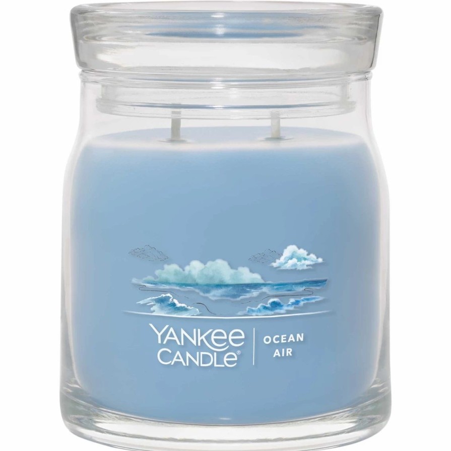 Home Decor * | Outlet Yankee Candle Ocean Air Signature Medium Jar Candle