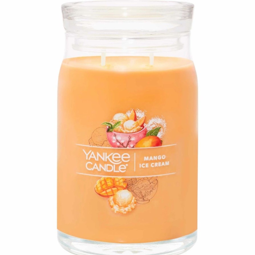 Home Decor * | Buy Yankee Candle Mango Ice Cream Signature Large Jar Candle