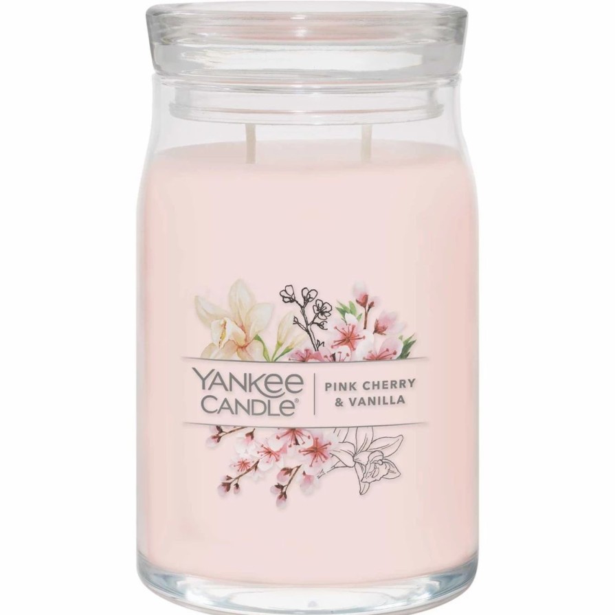 Home Decor * | Best Deal Yankee Candle Pink Cherry Vanilla Signature Large Jar Candle