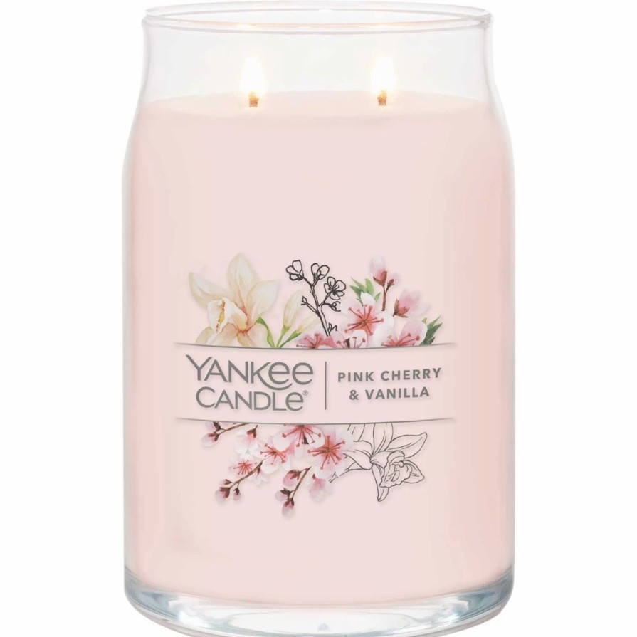 Home Decor * | Best Deal Yankee Candle Pink Cherry Vanilla Signature Large Jar Candle