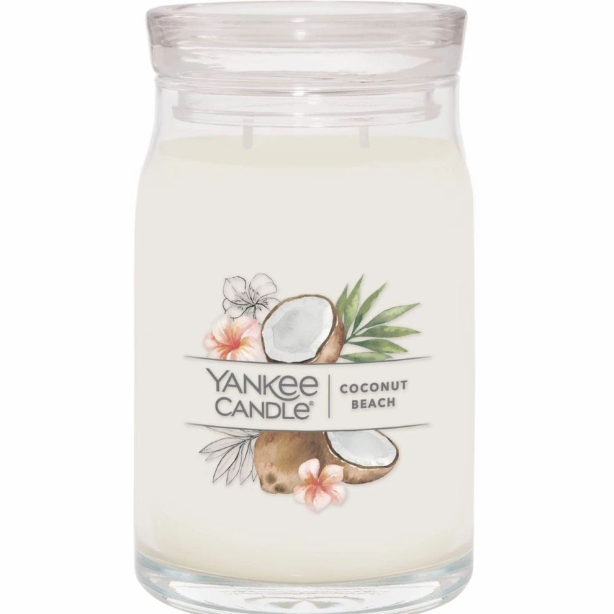 Home Decor * | Flash Sale Yankee Candle Coconut Beach Signature Large Jar Candle