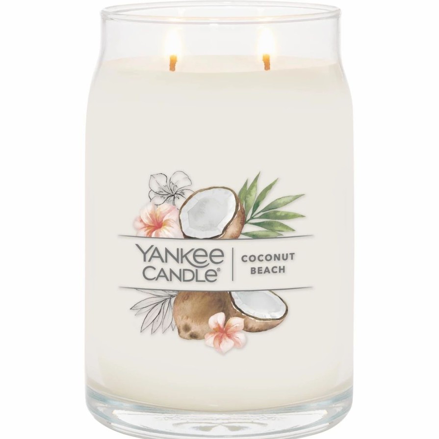 Home Decor * | Flash Sale Yankee Candle Coconut Beach Signature Large Jar Candle