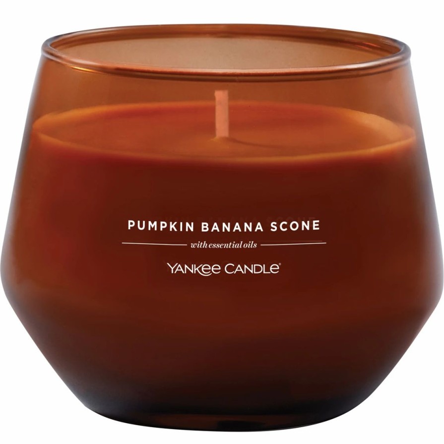 Home Decor * | Deals Yankee Candle Studio Collection Medium Pumpkin Banana Scone Candle