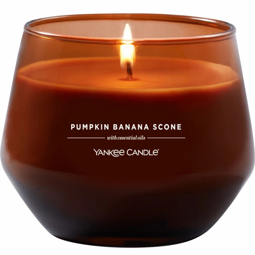 Home Decor * | Deals Yankee Candle Studio Collection Medium Pumpkin Banana Scone Candle