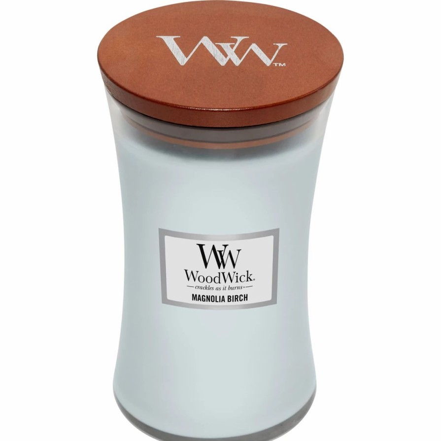 Home Decor * | New Woodwick Magnolia & Birch Large Hourglass Candle