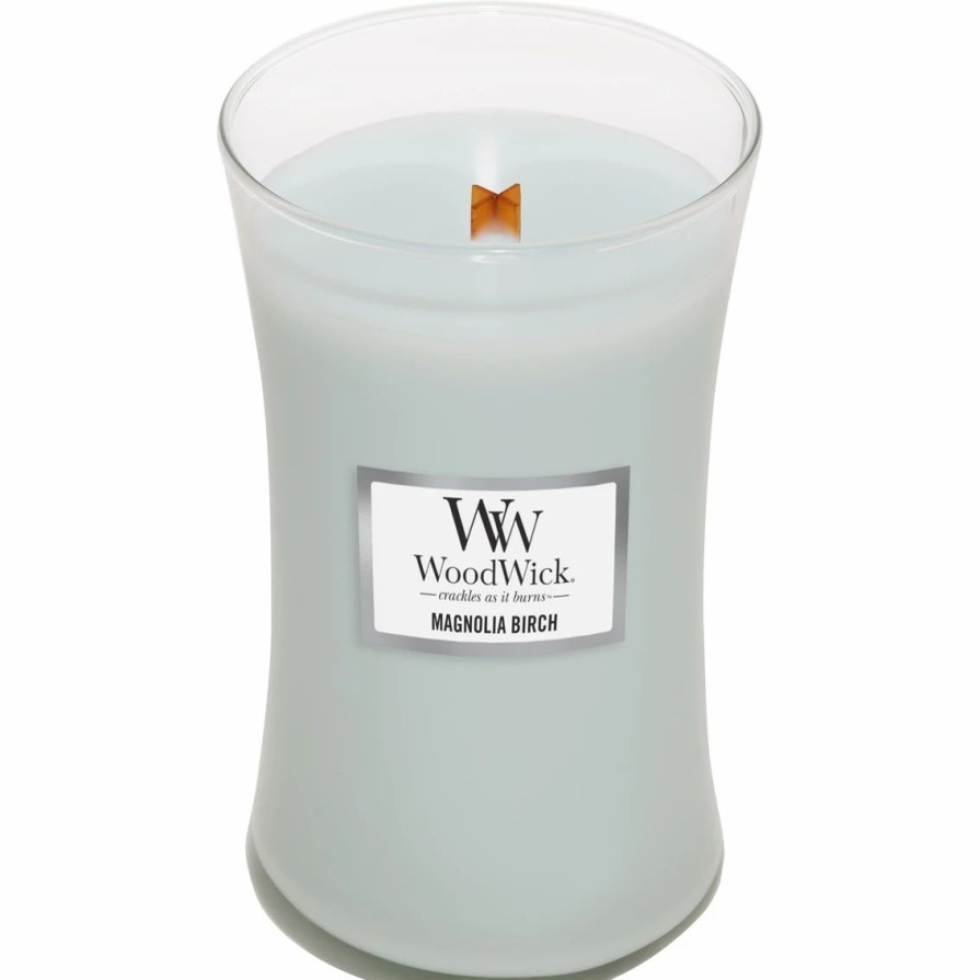 Home Decor * | New Woodwick Magnolia & Birch Large Hourglass Candle