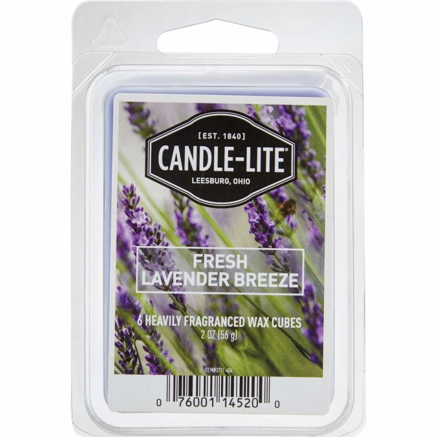 Home Decor * | Cheapest Candle-Lite Fresh Lavender Breeze Wax Cubes 6 Pk.