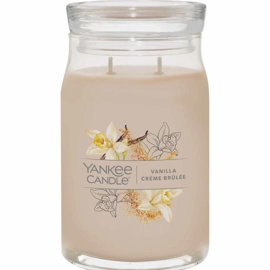 Home Decor * | Best Deal Yankee Candle Vanilla Creme Brulee Signature Large Jar Candle