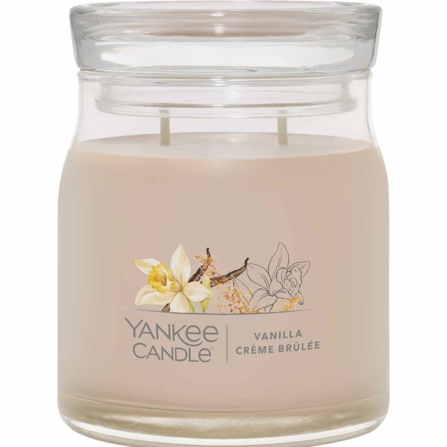 Home Decor * | Cheap Yankee Candle Vanilla Creme Brulee Signature Medium Jar Candle