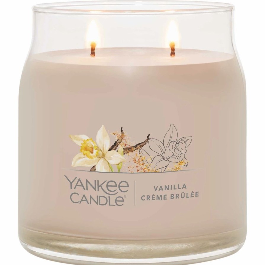 Home Decor * | Cheap Yankee Candle Vanilla Creme Brulee Signature Medium Jar Candle