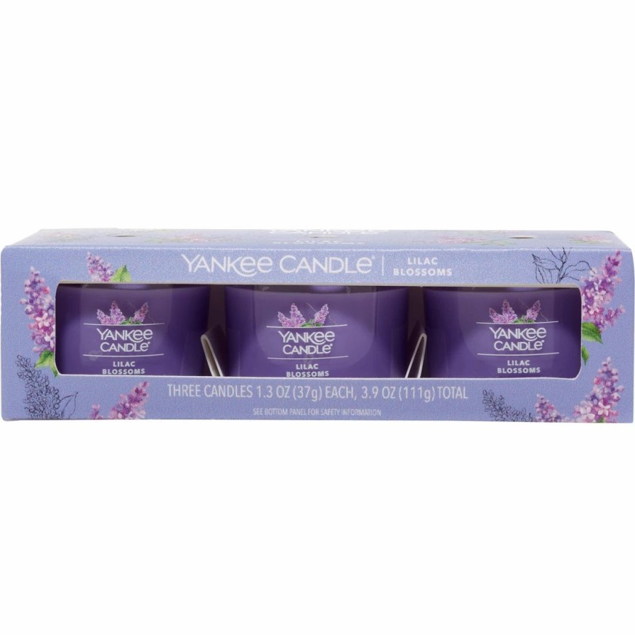 Home Decor * | Promo Yankee Candle Filled Votive Lilac Blossoms Candle 3 Pk.