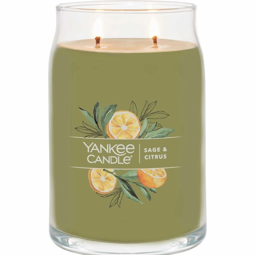 Home Decor * | Promo Yankee Candle Sage And Citrus Signature Large Jar Candle