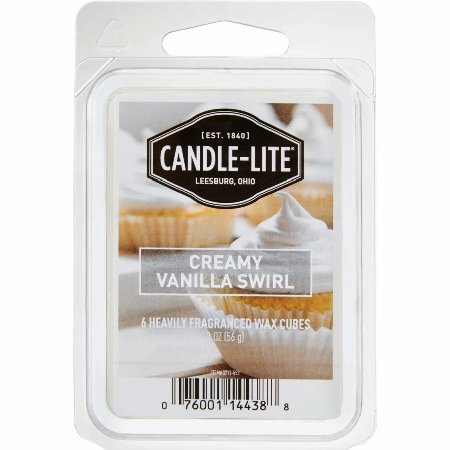 Home Decor * | Best Pirce Candle-Lite Creamy Vanilla Swirl Wax Cubes 6 Pk.