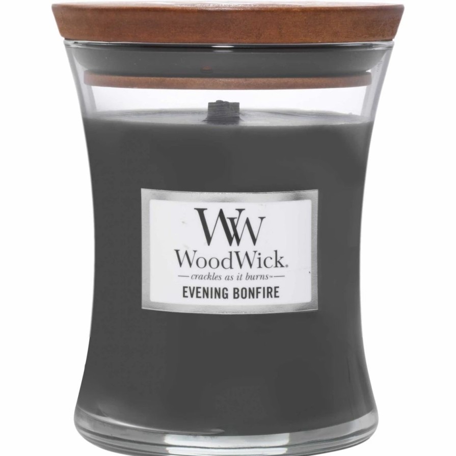 Home Decor * | Coupon Woodwick Wood Wick Evening Bonfire Medium Hourglass Candle