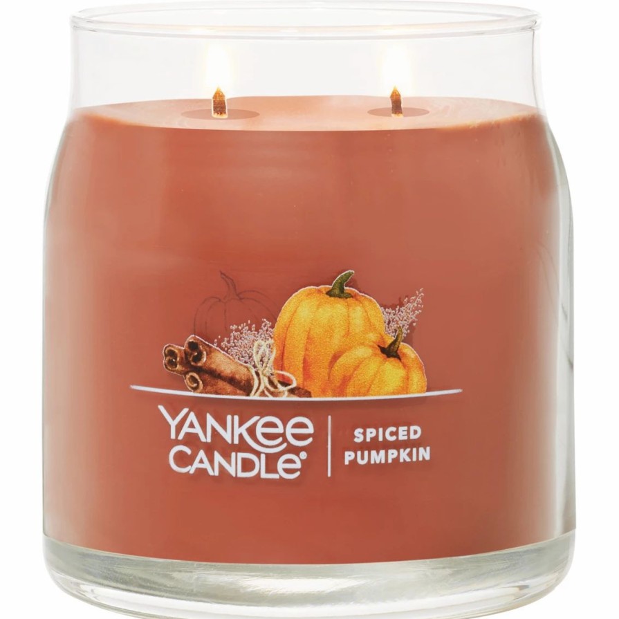 Home Decor * | Wholesale Yankee Candle Spiced Pumpkin Signature Medium Jar Candle