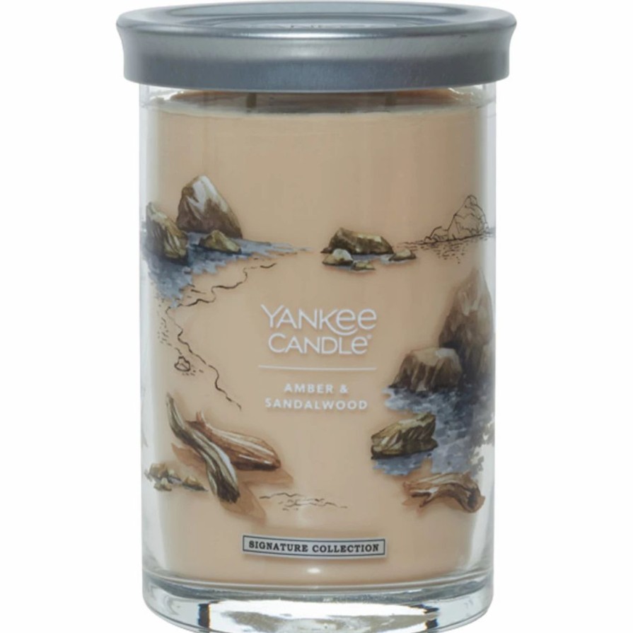 Home Decor * | Deals Yankee Candle Amber And Sandalwood Signature Large Tumbler Candle