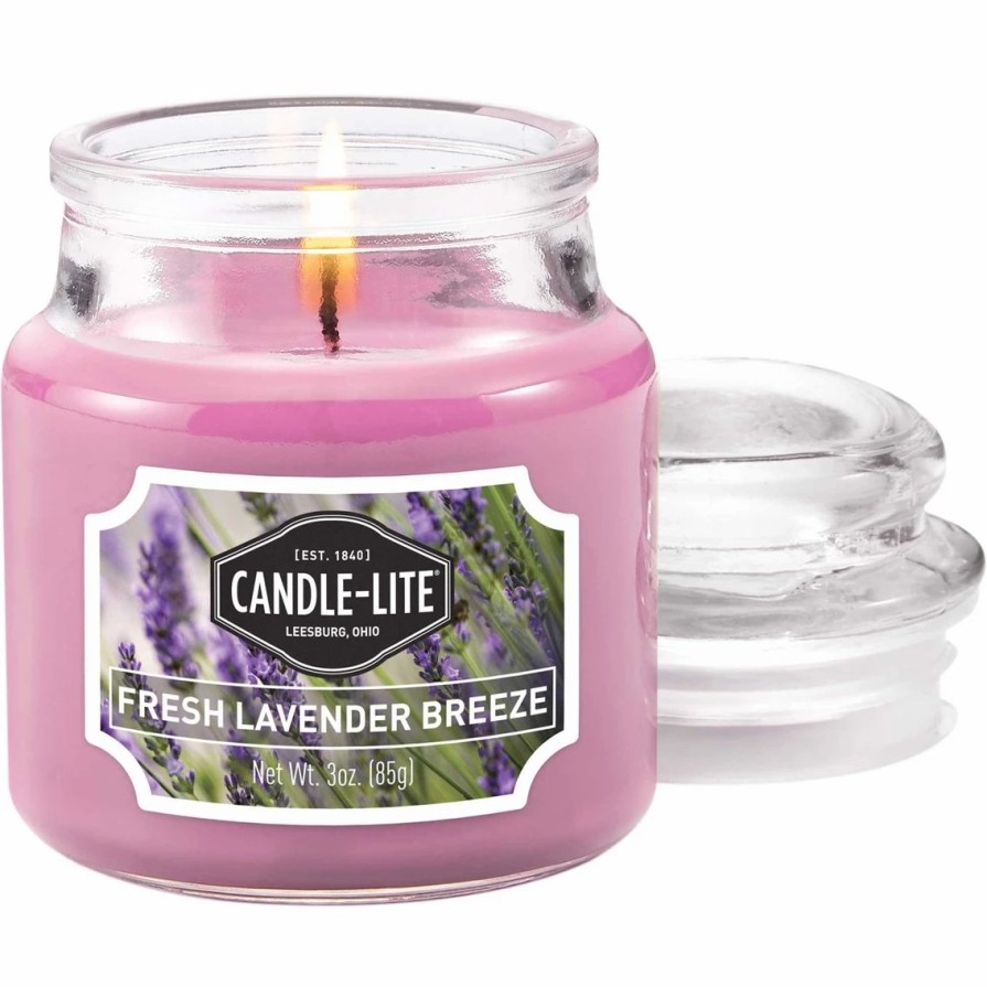 Home Decor * | Wholesale Candle-Lite Fresh Lavender Breeze 3 Oz. Jar Candle