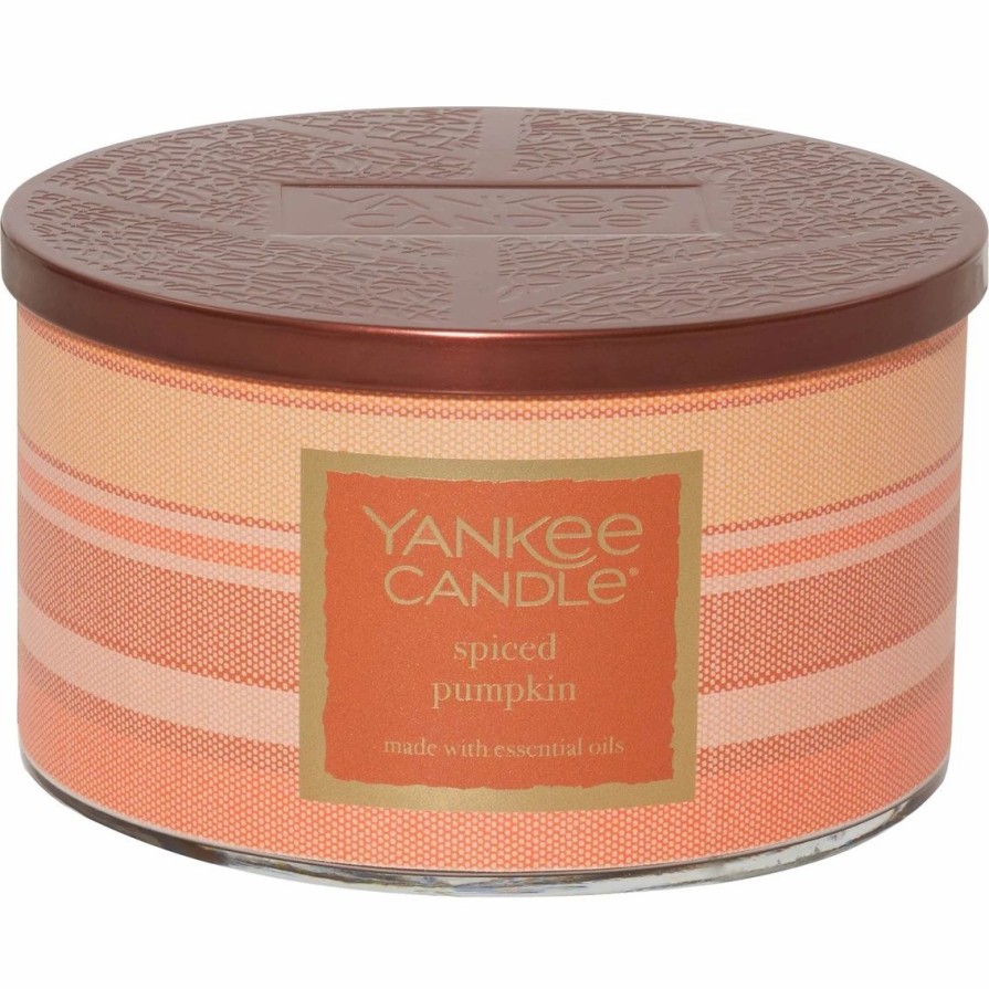 Home Decor * | Cheap Yankee Candle Spiced Pumpkin 3-Wick Candle