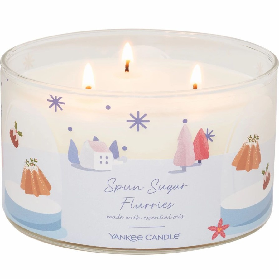 Home Decor * | Deals Yankee Candle Spun Sugar Flurries 3-Wick Candle