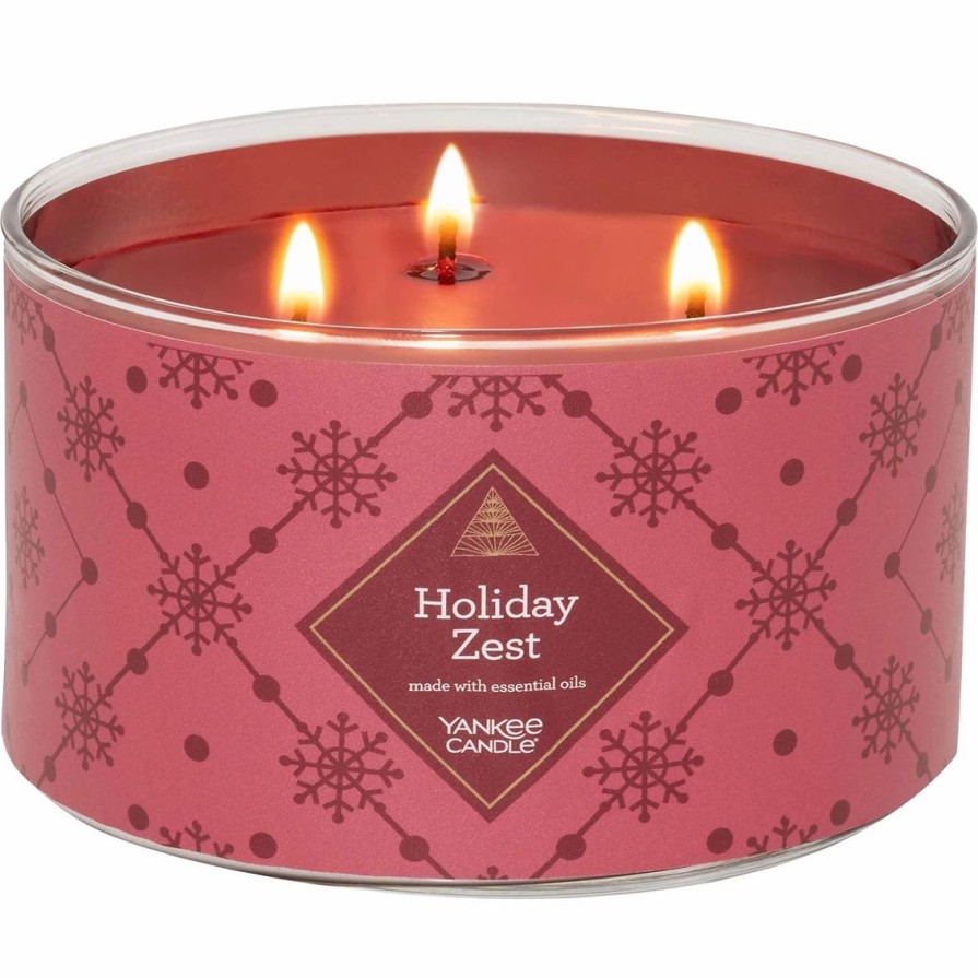 Home Decor * | Cheap Yankee Candle Holiday Zest 3-Wick Candle