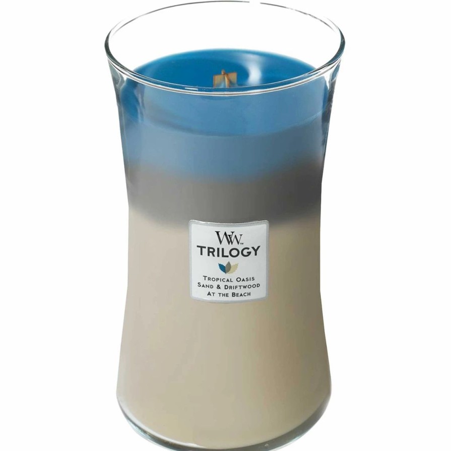 Home Decor * | Budget Woodwick Trilogy Large Nautical Escape Glass Candle