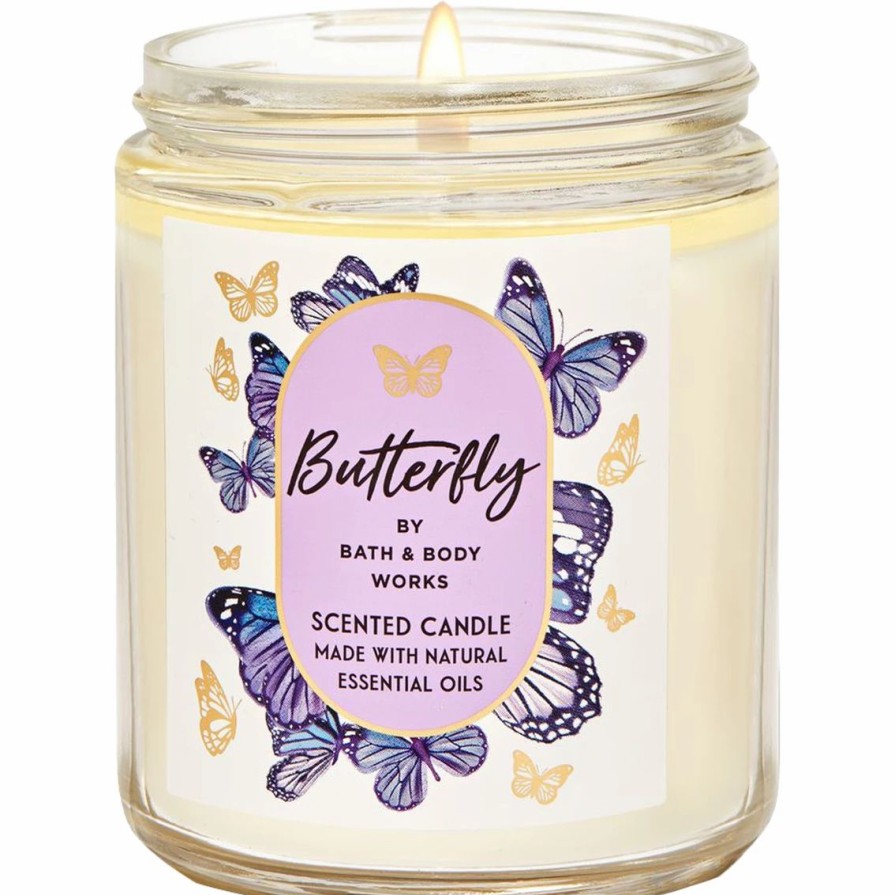 Home Decor * | Flash Sale Bath & Body Works Mother'S Day Butterfly Single Wick Candle