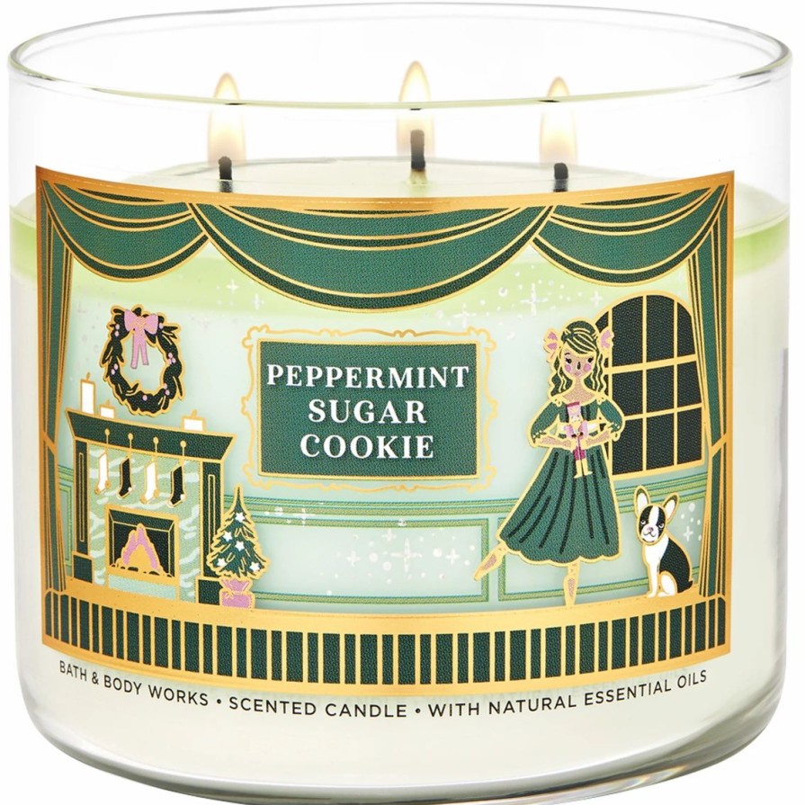 Home Decor * | Budget Bath & Body Works Nutcracker Peppermint Sugar Cookie 3-Wick Candle