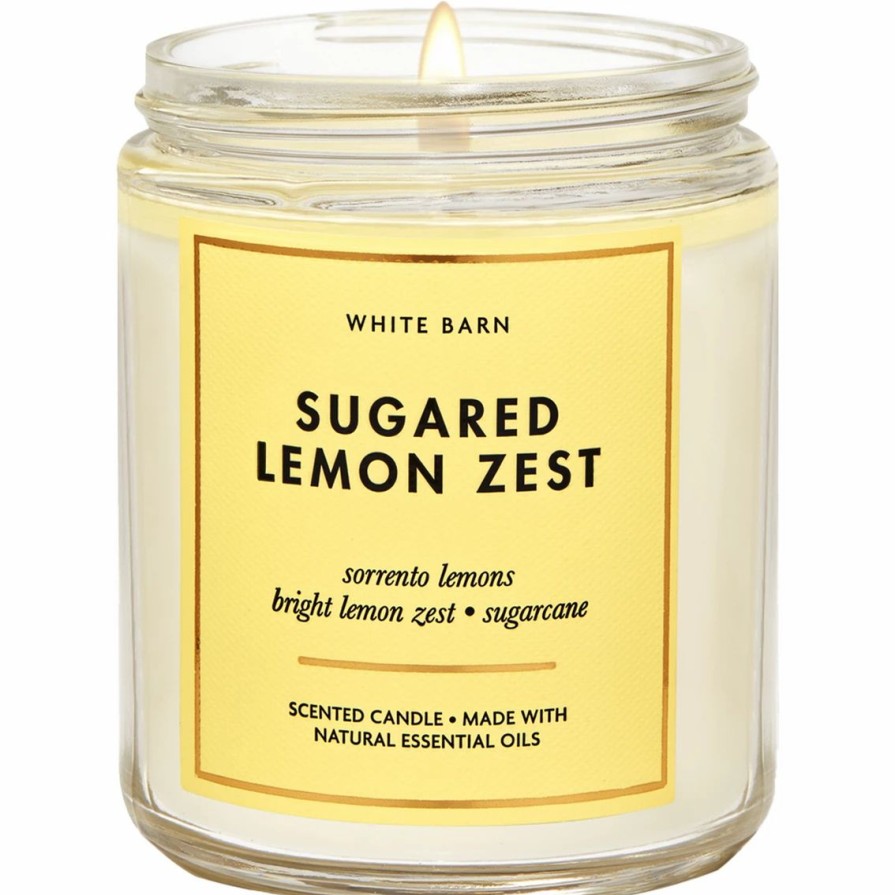 Home Decor * | Cheap Bath & Body Works Sugared Lemon Zest Single Wick Candle