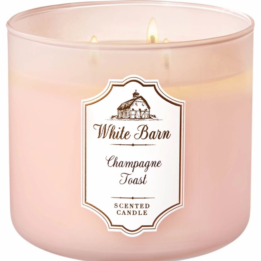 Home Decor * | New Bath & Body Works White Barn Champagne Toast Candle