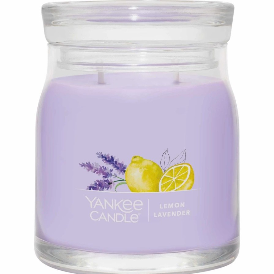 Home Decor * | Budget Yankee Candle Lemon Lavender Signature Medium Jar Candle