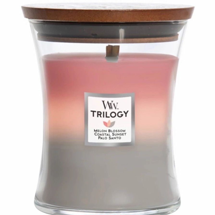 Home Decor * | Cheapest Woodwick Shoreline Medium Hourglass Trilogy Candle