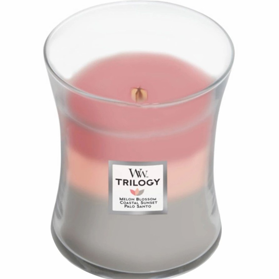 Home Decor * | Cheapest Woodwick Shoreline Medium Hourglass Trilogy Candle