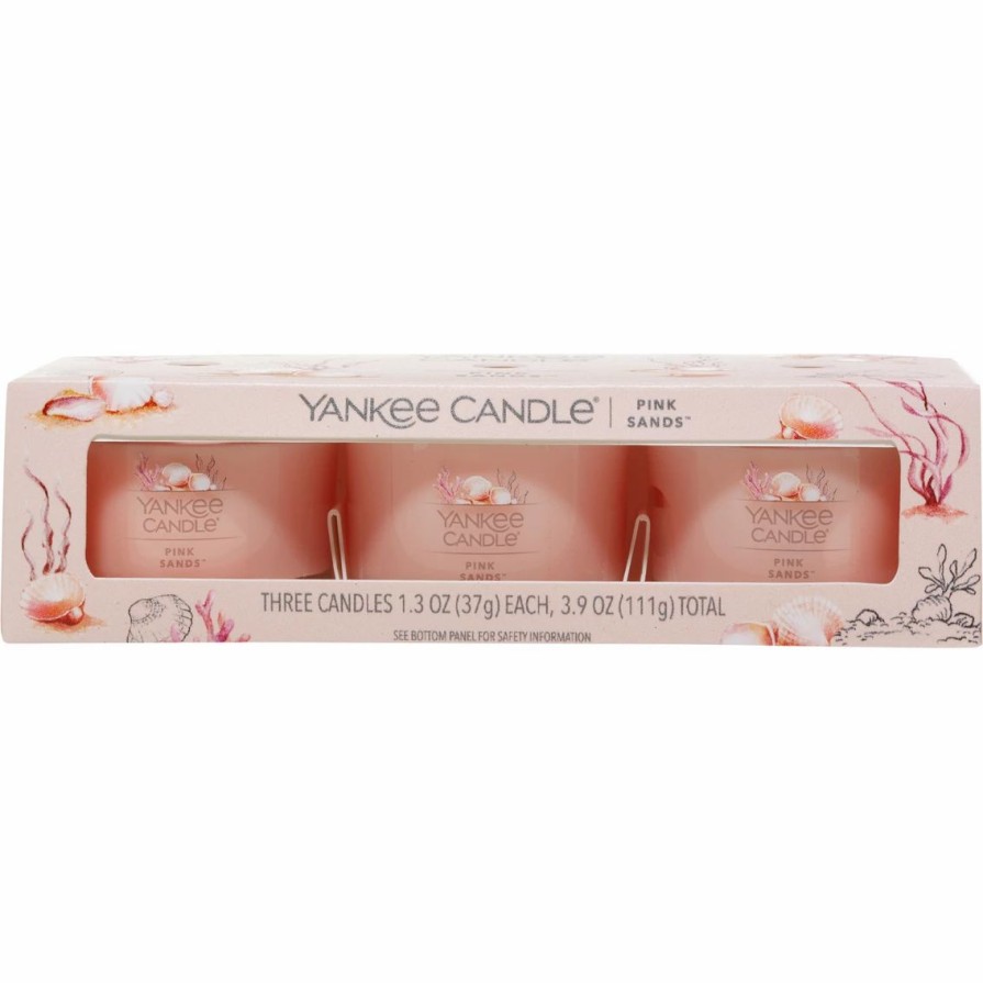 Home Decor * | Promo Yankee Candle Filled Votive Pink Sands Candle 3 Pk.