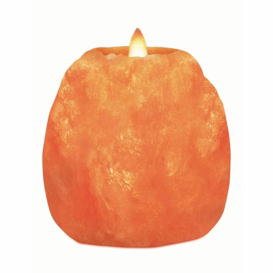 Home Decor * | Brand New Himalayan Glow Natural Salt Candle Holder, Large