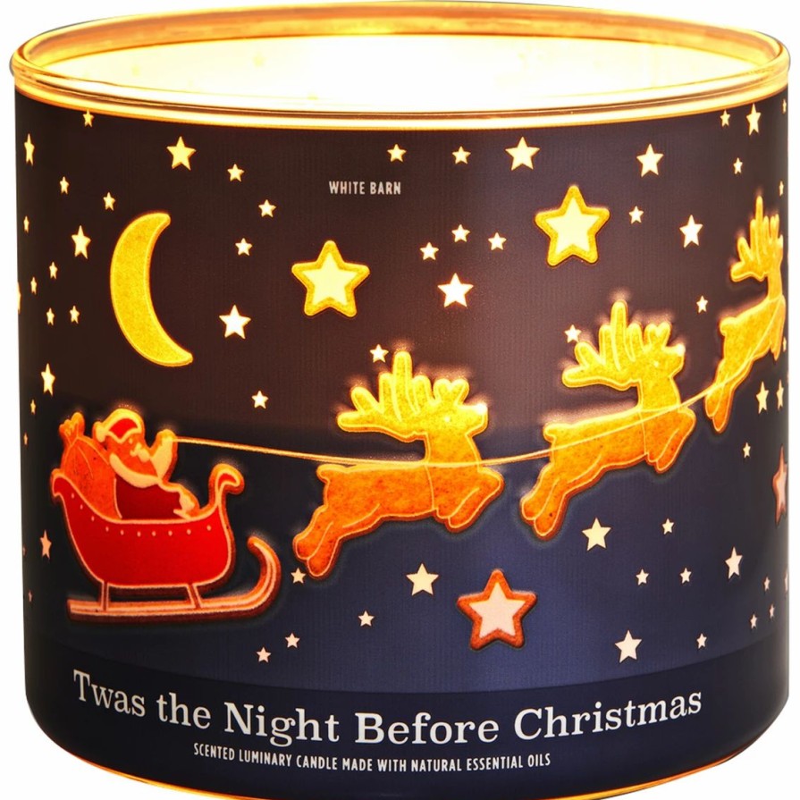 Home Decor * | Best Sale Bath & Body Works Night Before Christma 3-Wick Candle