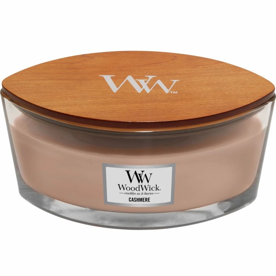 Home Decor * | Best Deal Woodwick Cashmere Ellipse Candle