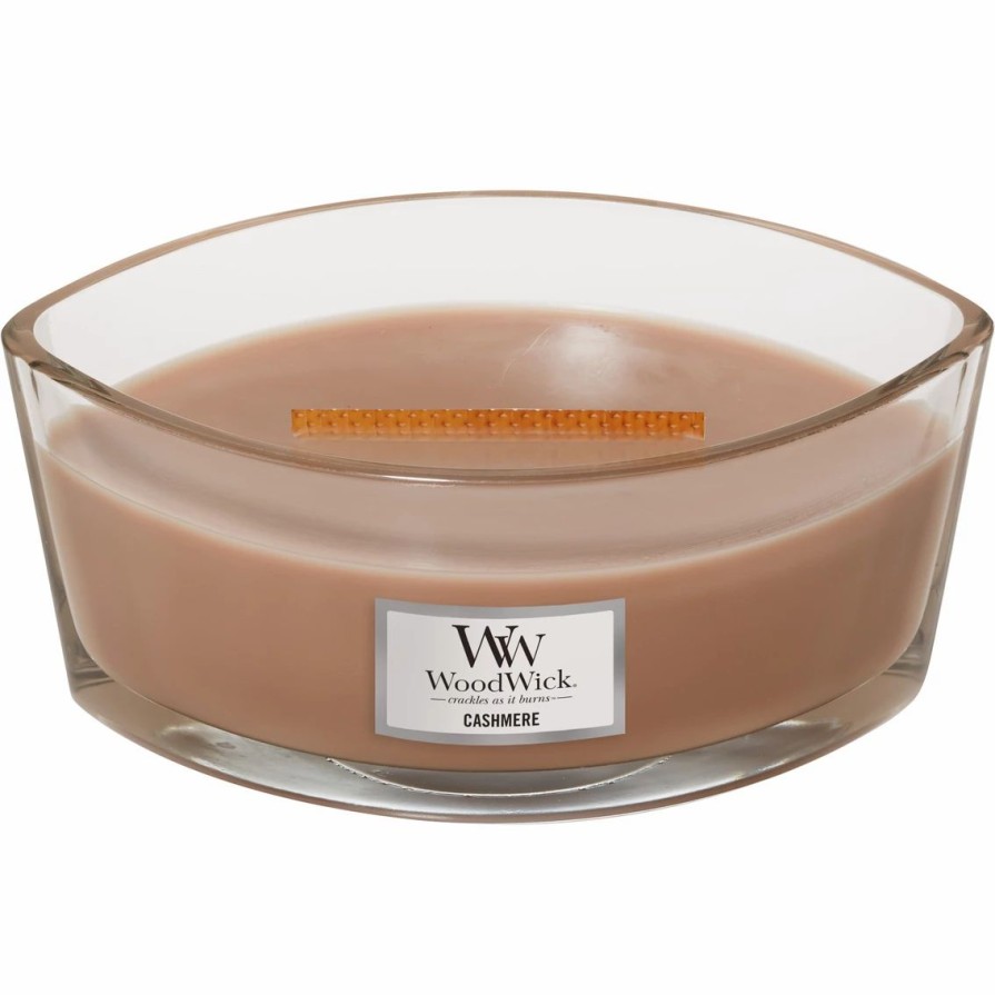 Home Decor * | Best Deal Woodwick Cashmere Ellipse Candle